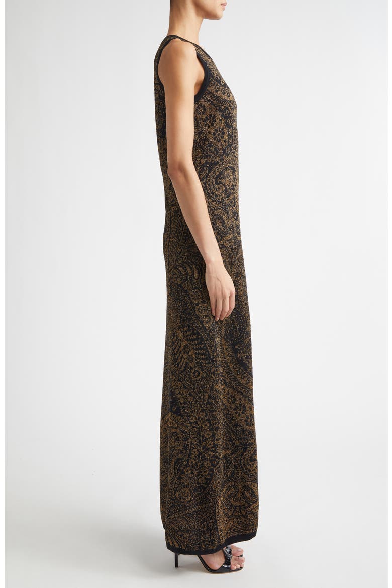 Metallic Paisley Knit Dress, Alternate, color, MULTICOLOR BLACK BASE
