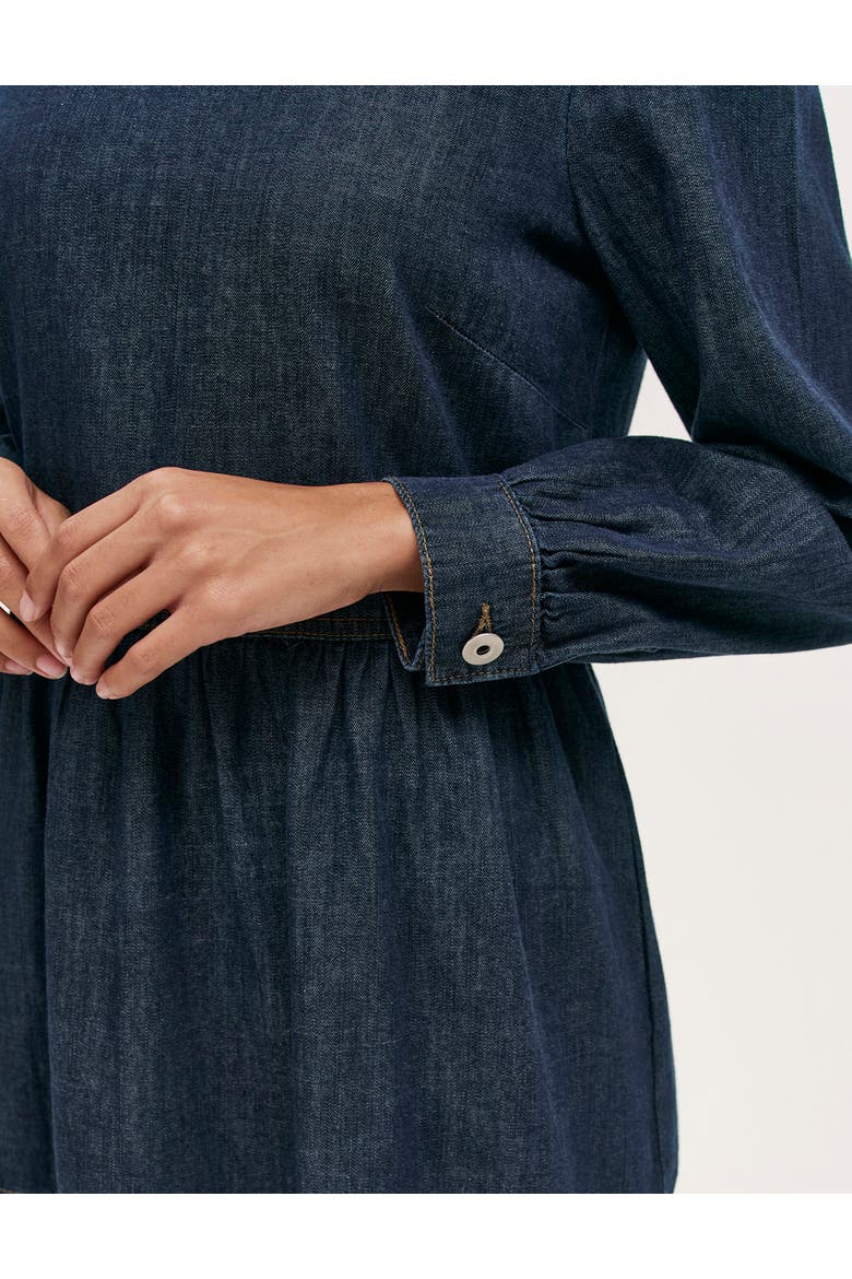 Nancy Denim Short Tiered Dress, Alternate, color, Indigo