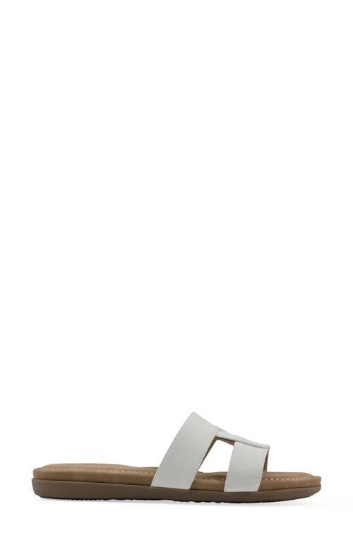 Cliffs By White Mountain Fraida Slide Sandal In White Nubuck