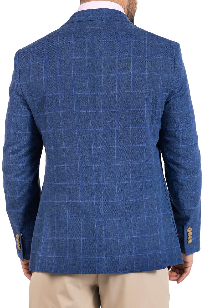 Melange Yarn Dyed Windowpane Sport Coat, Alternate, color, DENIM