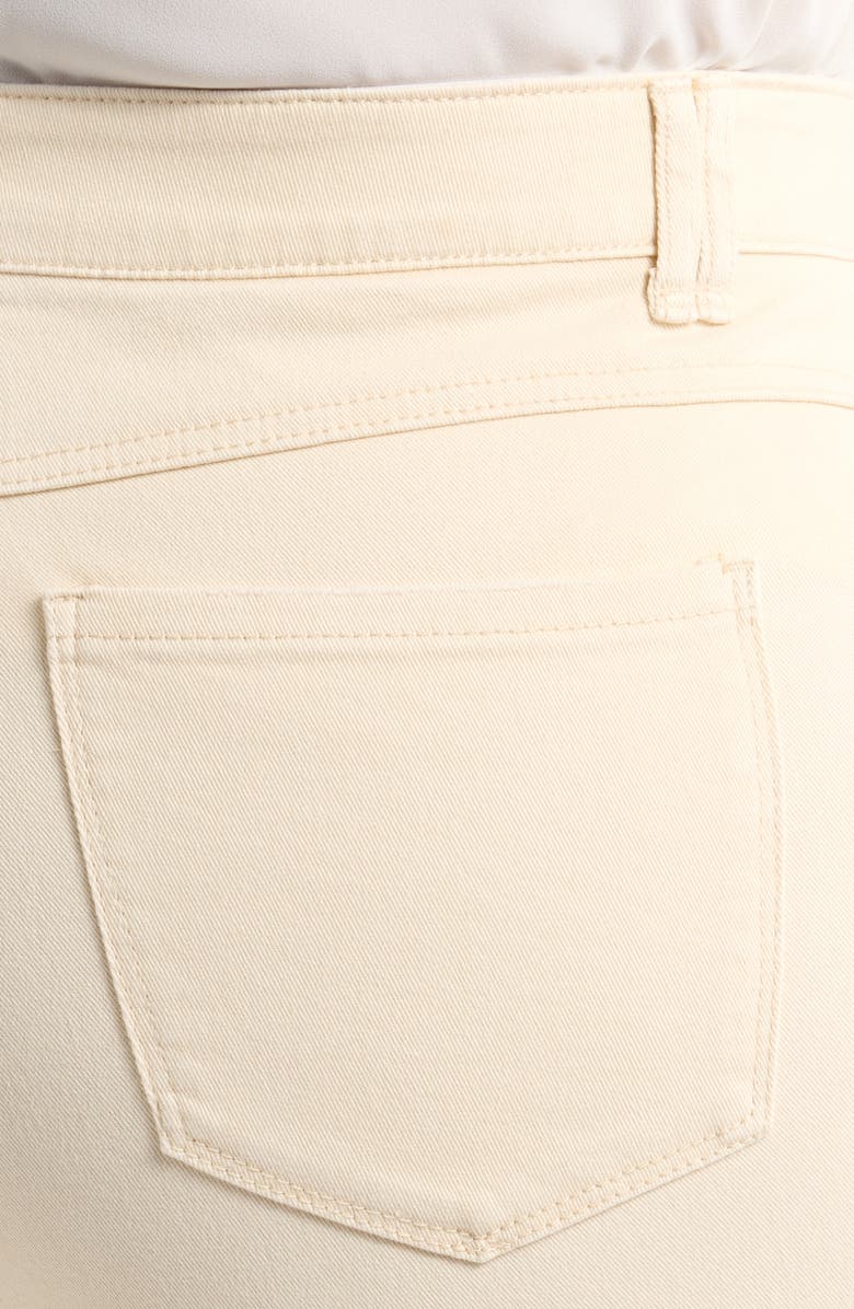 Wit & Wisdom 'Ab'Solution Frayed High Waist Ankle Slim Straight Leg Pants, Alternate, color, Ecru