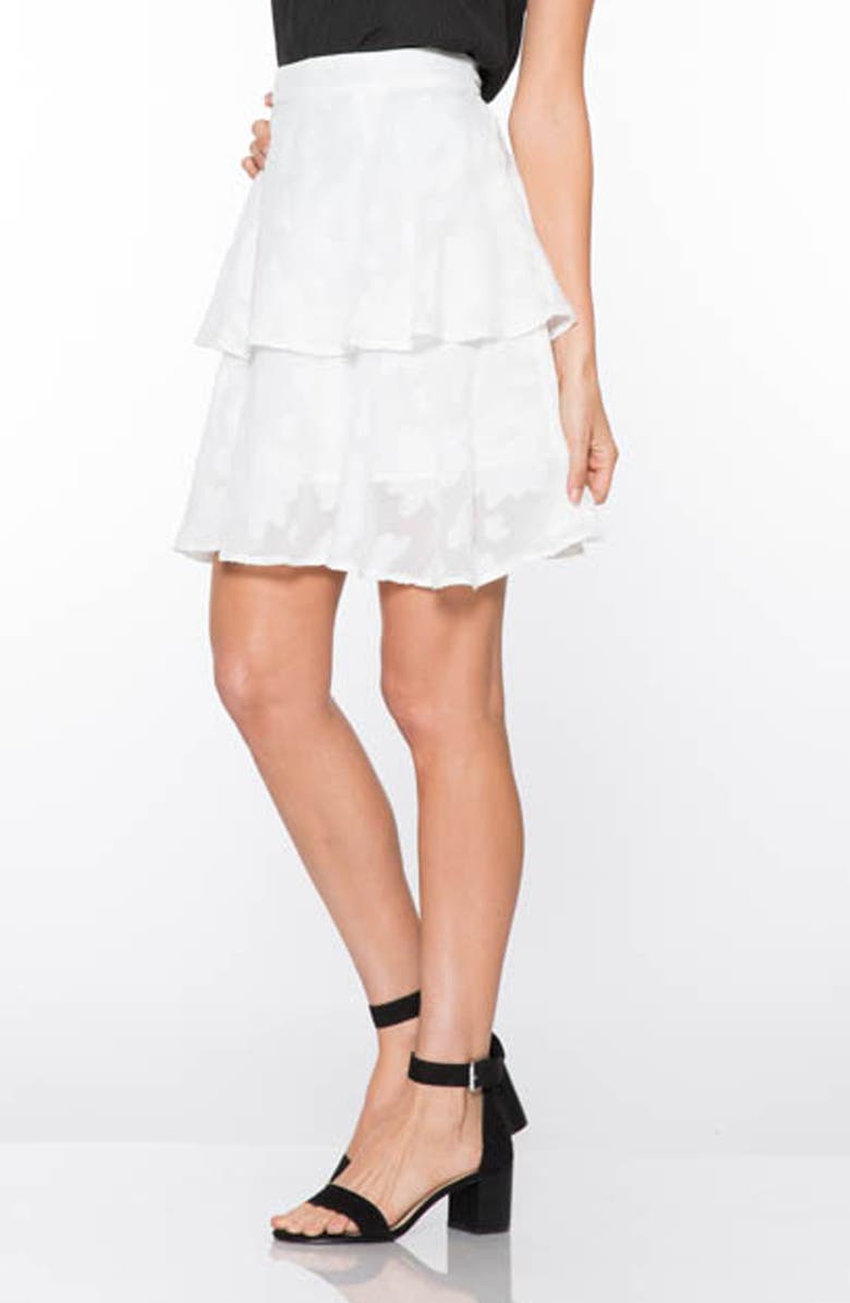Lucy Paris Rose Burnout Ruffle Skirt, Alternate, color, 