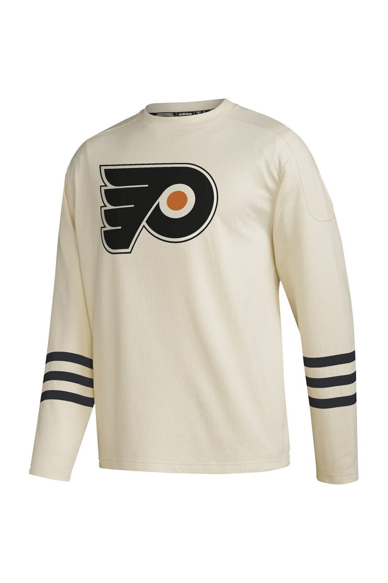 Men's adidas Cream Philadelphia Flyers AEROREADY Pullover Sweater, Alternate, color, Cream