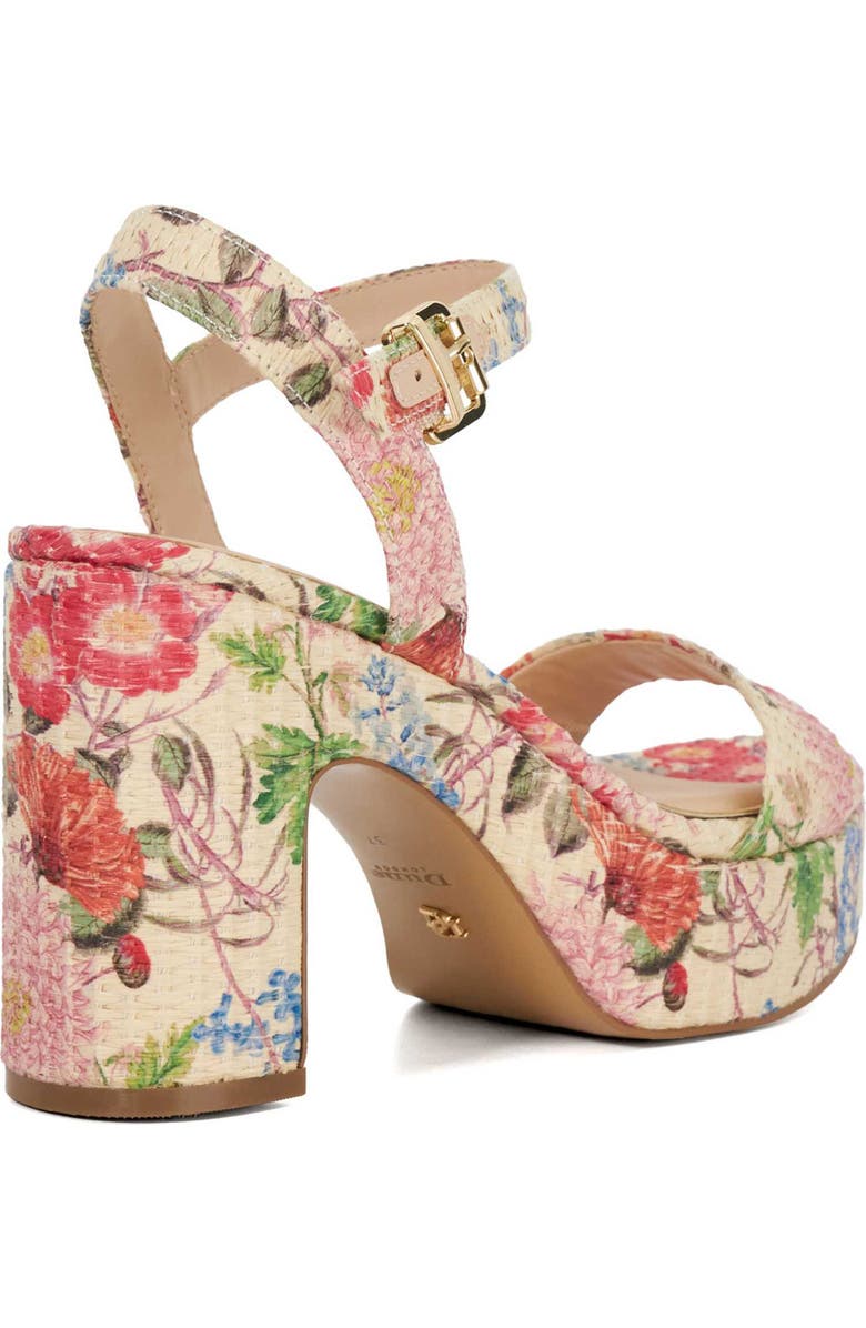 Dune London Monotone Ankle Strap Platform Sandal, Alternate, color, Raffia