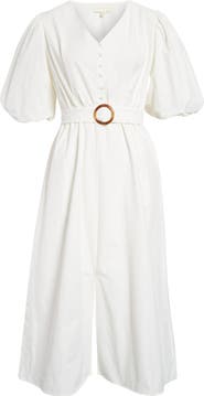 MELLODAY Balloon Sleeve Midi Dress