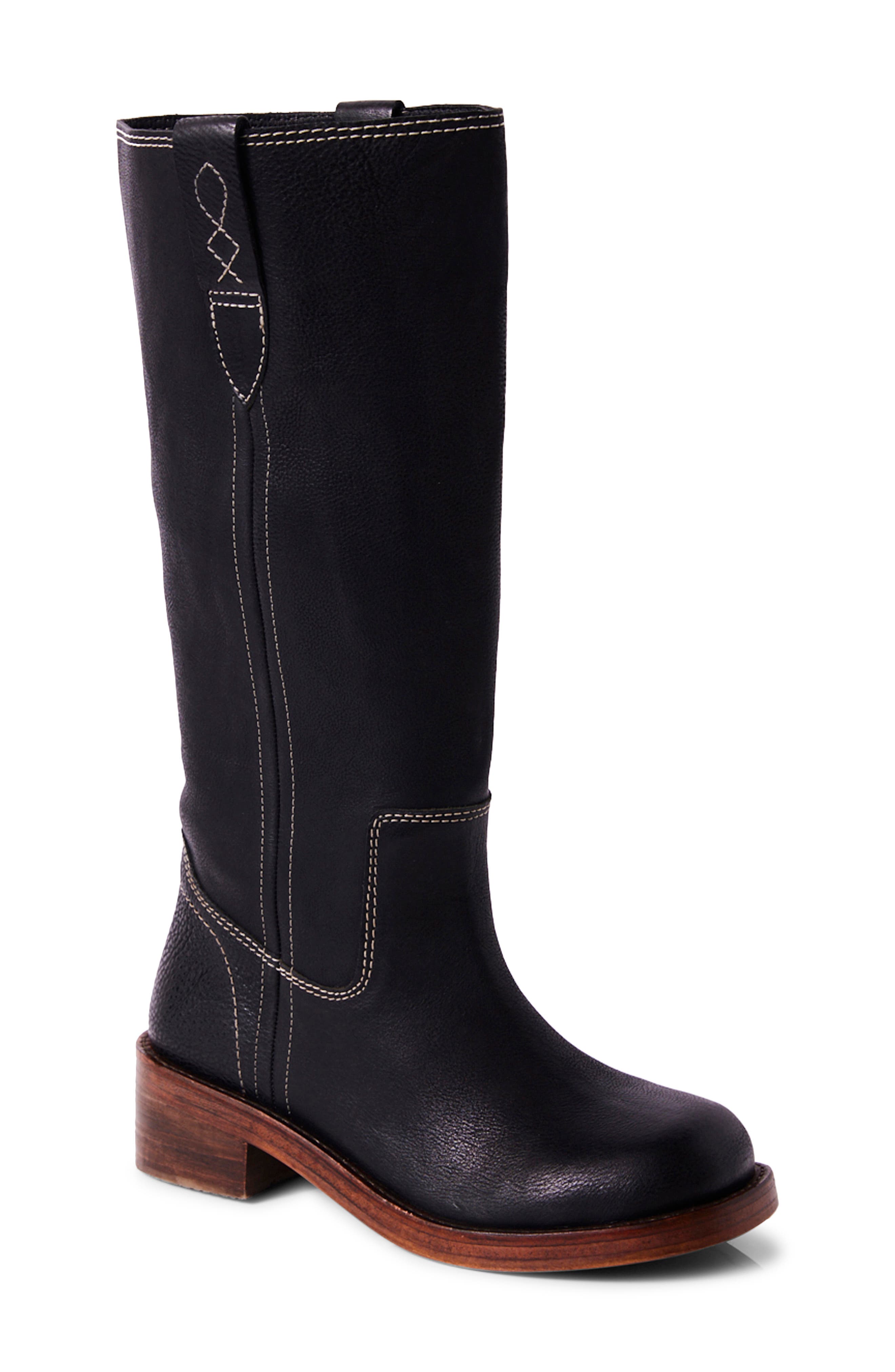 Free People Blaze Block Heel Boot, Main, color, Victorian Black Lear