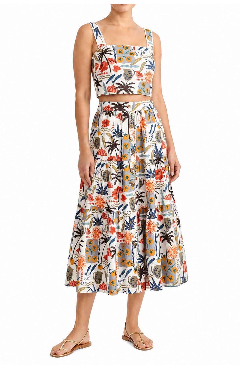 Change of Scenery Joanna Tiered Maxi Skirt, Alternate, color, Riviera