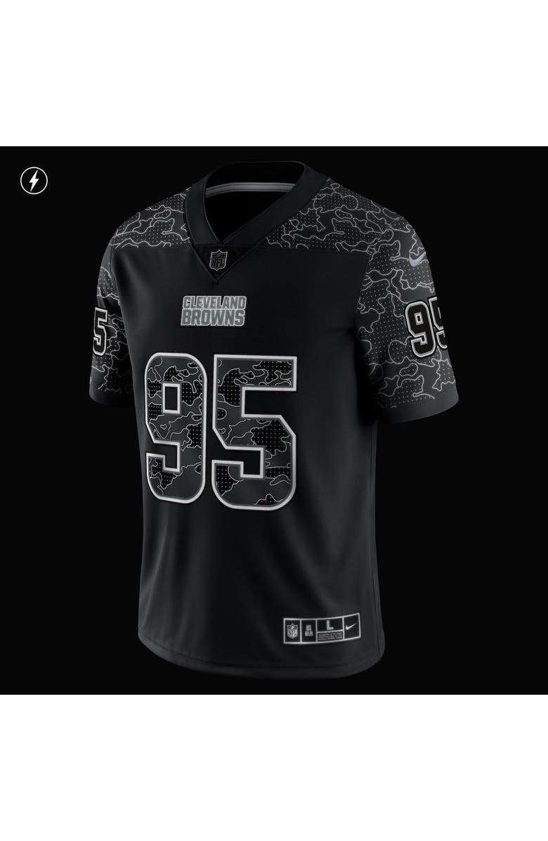 Nike Men's Nike Myles Garrett Black Cleveland Browns RFLCTV Limited Jersey, Alternate, color,
