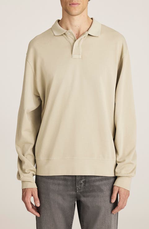 Abbey Stone Cotton Polo Sweatshirt