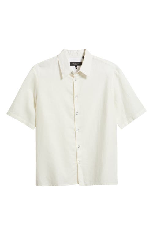 Rag & Bone Men's Dalton Dobby Short-sleeve Shirt In White