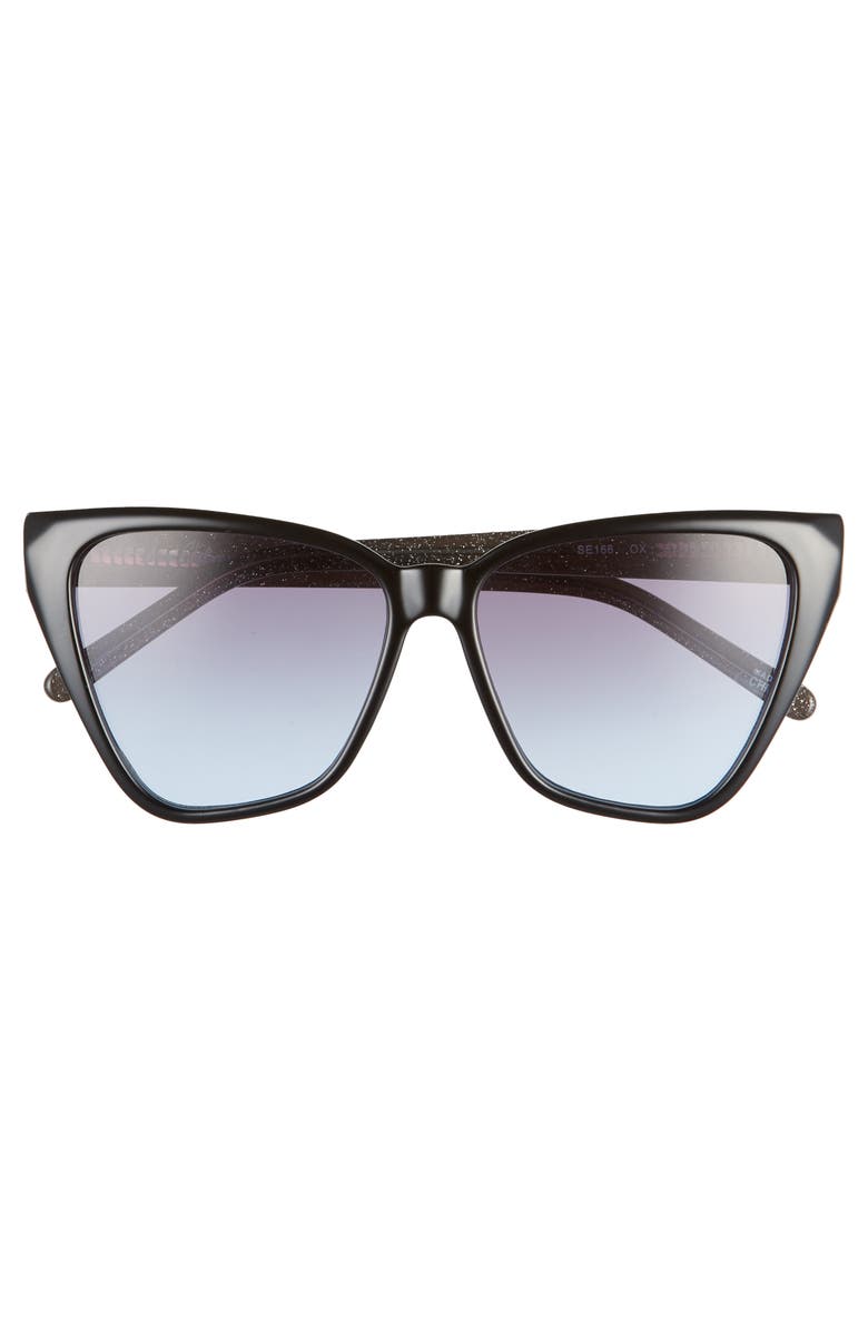 Sam Edelman 57mm Oversize Cat Eye Sunglasses, Alternate, color, 
