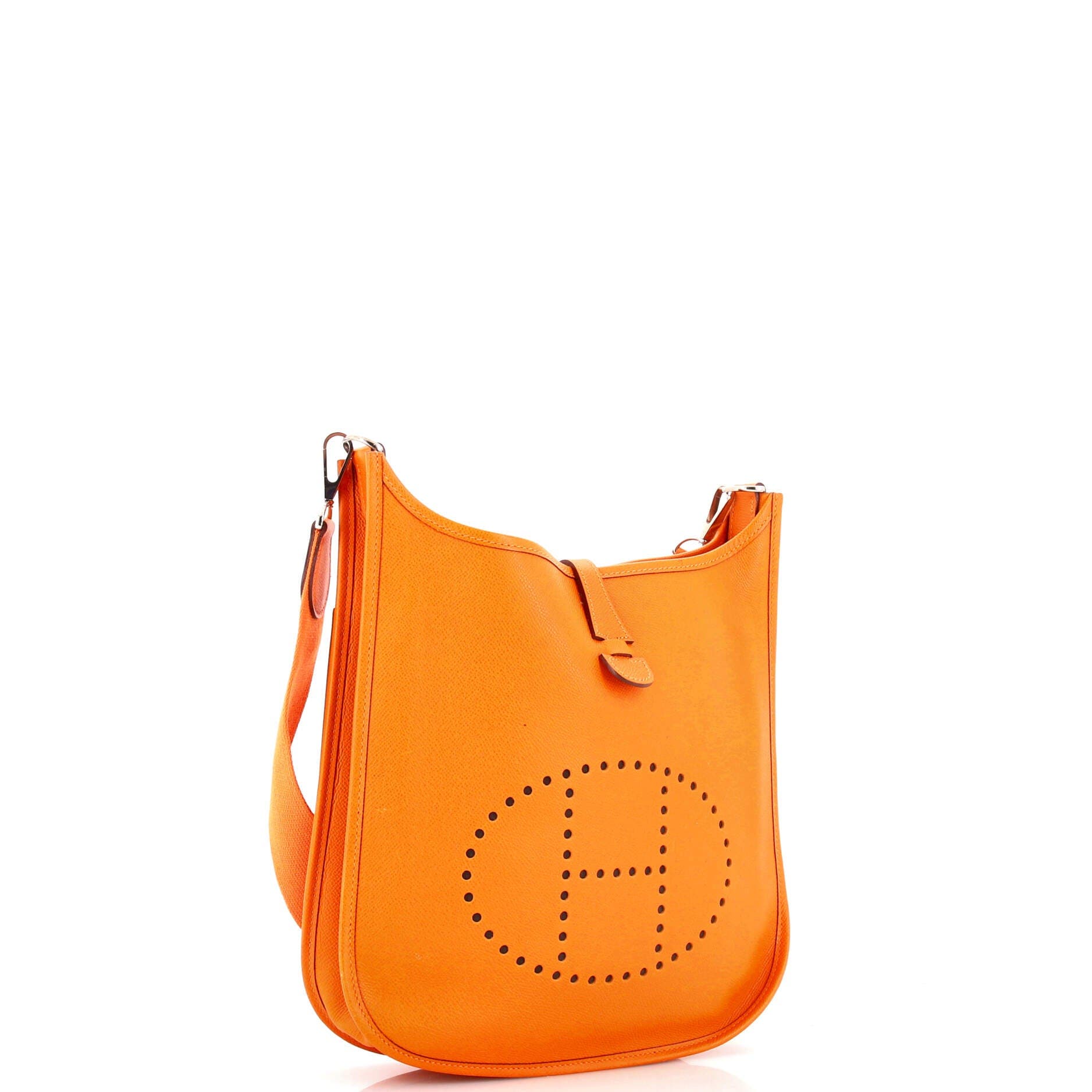 Pre-Owned Hermes Evelyne Bag Gen II Epsom PM, Alternate, color, Orange H