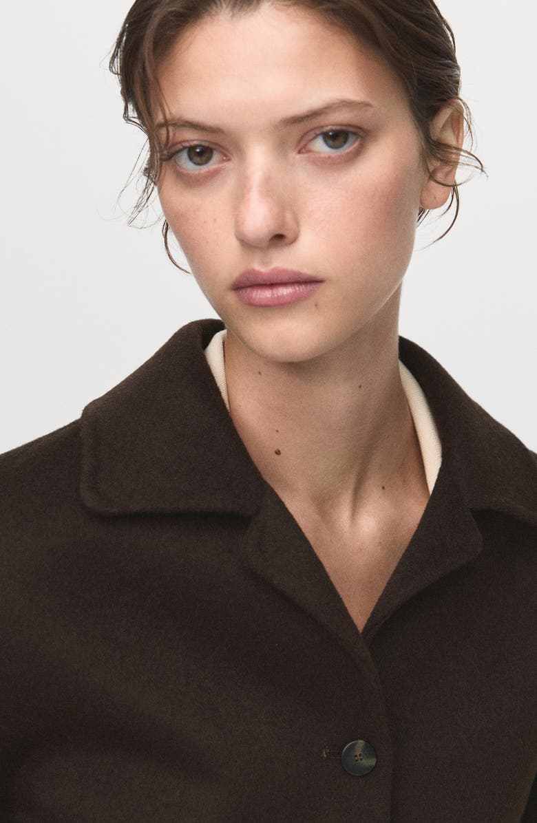 MANGO Wool Blend Jacket, Alternate, color, Coffee