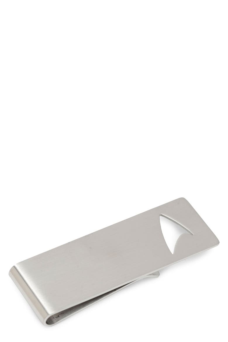 Delta Shield Money Clip, Main, color, SILVER