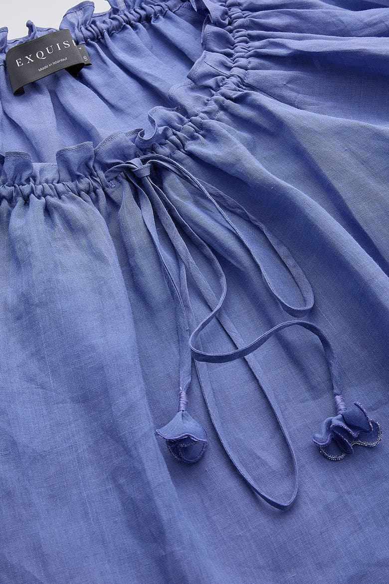 Adriene Tie Neck Blouse, Alternate, color, Lilac