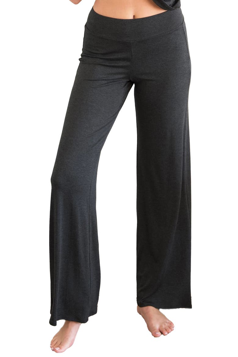 Power Pants Wide Leg Lounge & Live Palazzo, Main, color, Charcoal