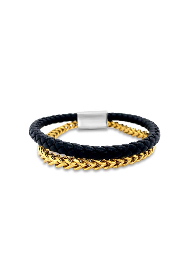 Ox Link Men's Cuff, Alternate, color, Black