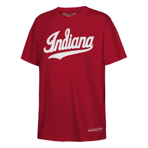 Youth Mitchell & Ness  Crimson Indiana Hoosiers  Throwback Wordmark T-Shirt