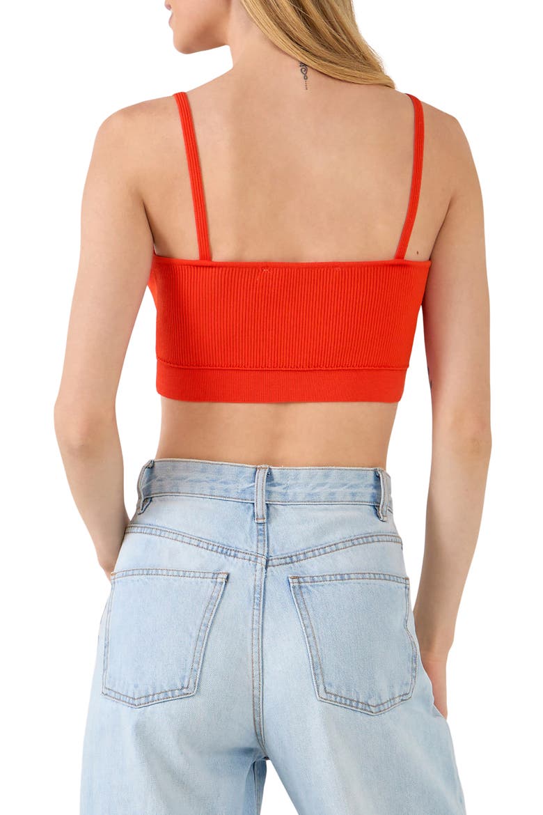 Knit Bralette Top, Alternate, color, ORANGE