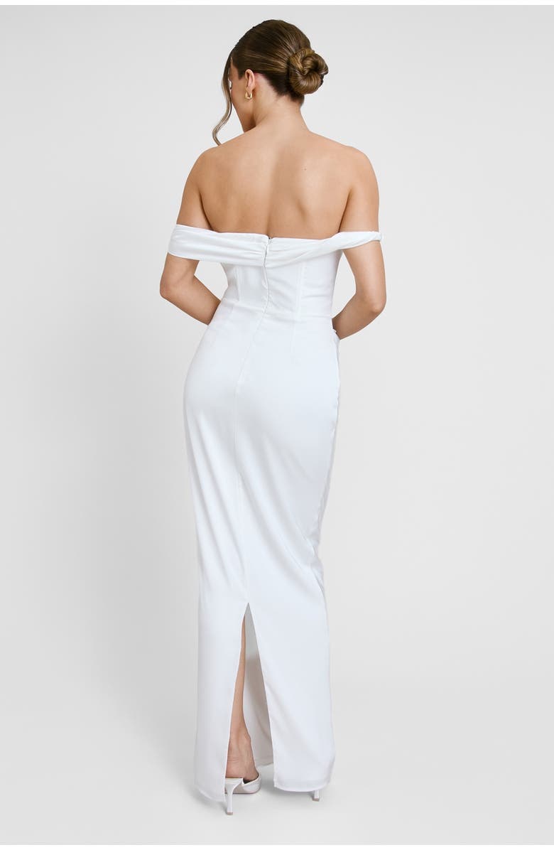 Six Stories Twist Strap Corset Maxi Dress, Alternate, color, White