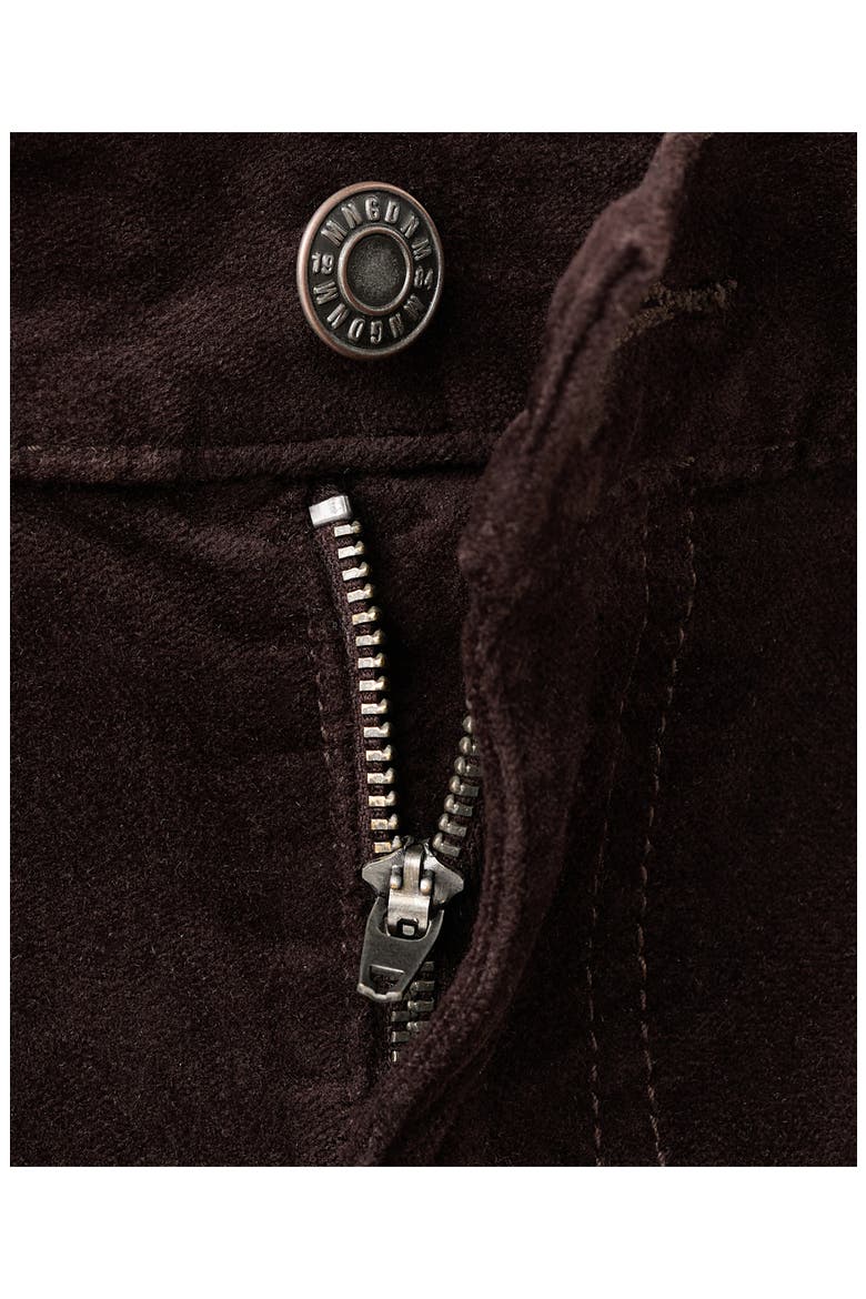 Flare Velvet Jeans, Alternate, color, CHOCOLATE