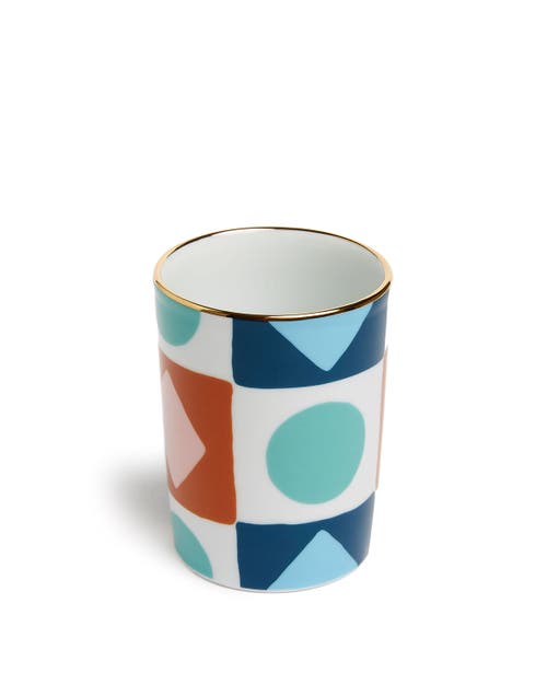 La Doublej Decorative Cup Diamond Dots Turquoise In Diamond Dots Turquoise