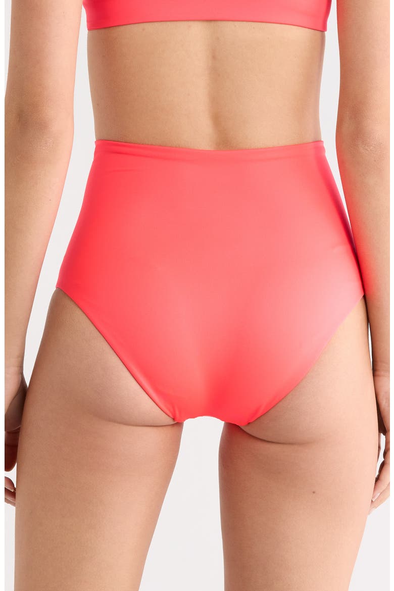 Hi Tide High Waist Bikini Bottoms, Alternate, color, RESCUE NEON RED