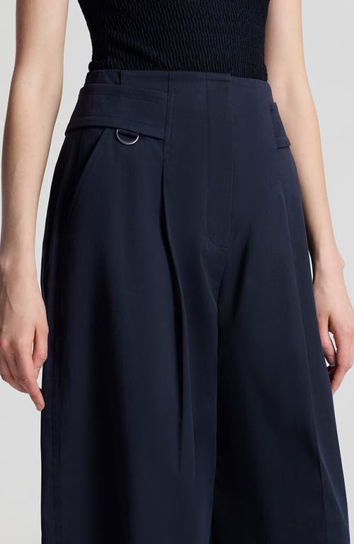 A.l.c . Elliot Hollywood Waist Stretch Cotton Pants In Blue