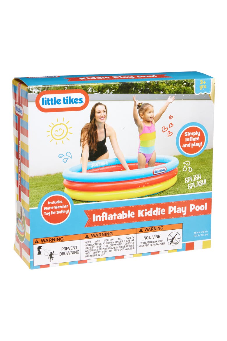 Inflatable Kiddie Play Pool, Main, color, BLUE RED YELLOW