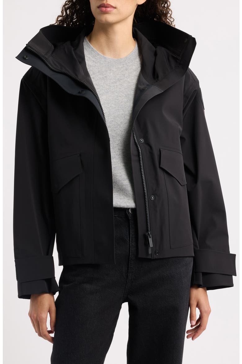 Tofino Hooded Rain Jacket, Alternate, color, BLACK - NOIR