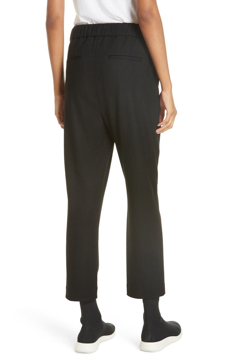 Cropped Pull-On Pants, Alternate, color, BLACK