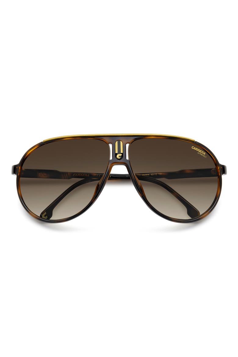 Champion 62mm Oversize Gradient Pilot Sunglasses, Alternate, color, BROWN HAVANA/ BROWN SF