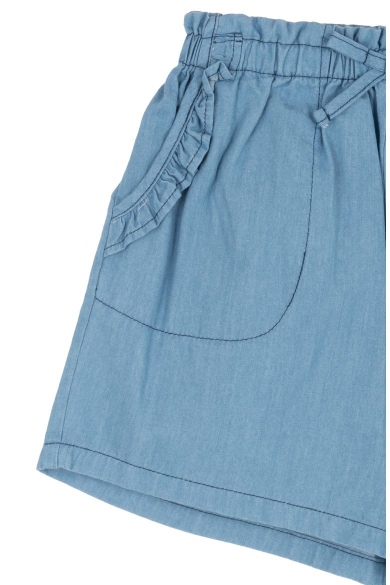 Kids' Strawberry Knit Tank & Chambray Shorts Set, Alternate, color, OFF WHITE