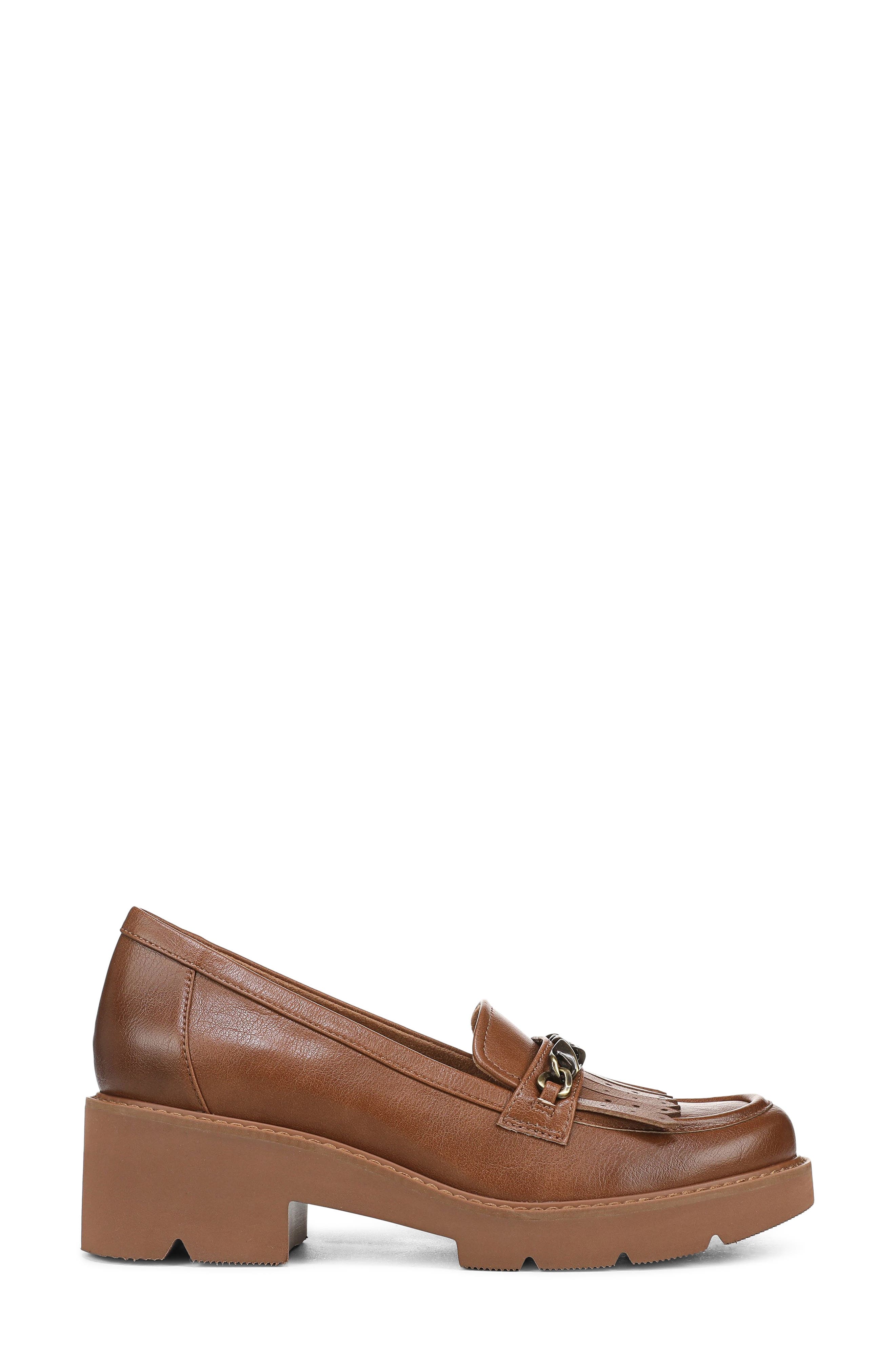 Celia Faux Leather Loafer, Alternate, color, CHESTNUT BROWN FAUX LEATHER