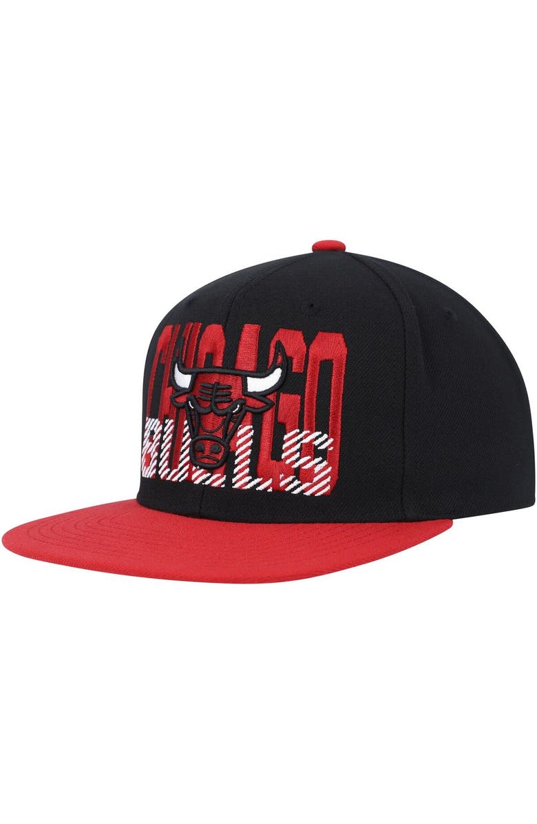 Mitchell & Ness Men's Mitchell & Ness Black Chicago Bulls SOUL Cross Check Snapback, Main, color, 