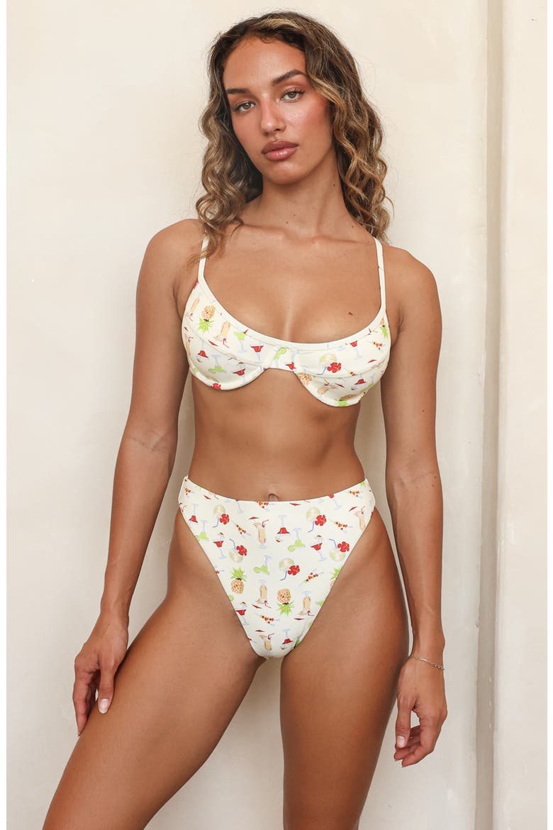 Besties High Waisted Bottom, Alternate, color, Pina Colada