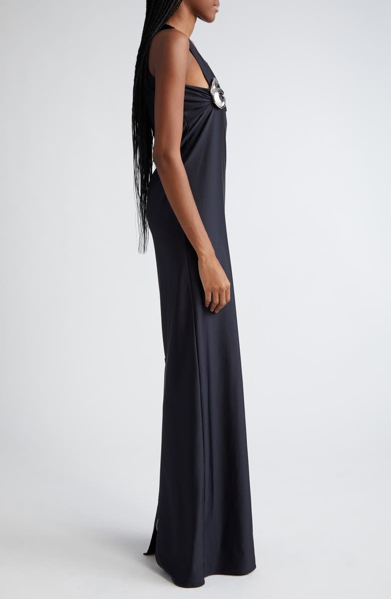 Coperni Emoji Ruched Stretch Jersey Gown, Alternate, color, 