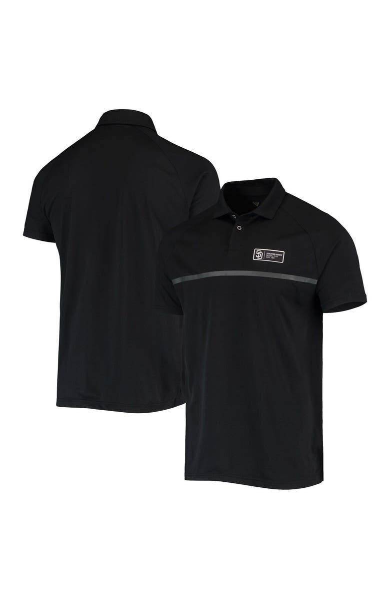 LEVELWEAR Men's Levelwear Black San Diego Padres Sector Raglan Polo, Main, color, Black