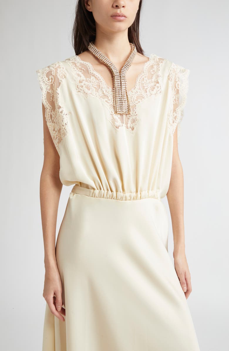 Rabanne Crystal Chain Tassel Collar Necklace, Alternate, color, 