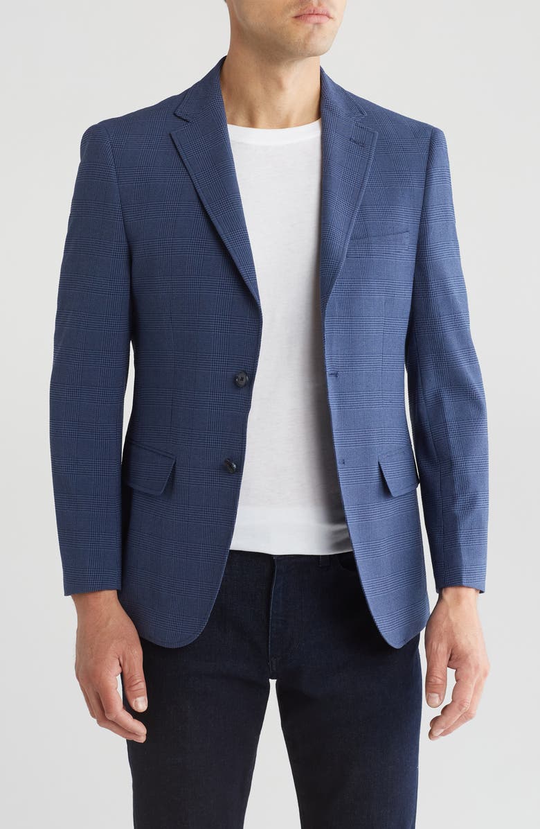 Lucky Brand Glen Plaid Sport Coat, Main, color, Navy