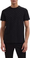 Bugatchi Crewneck Jacquard Checkerboard T-Shirt