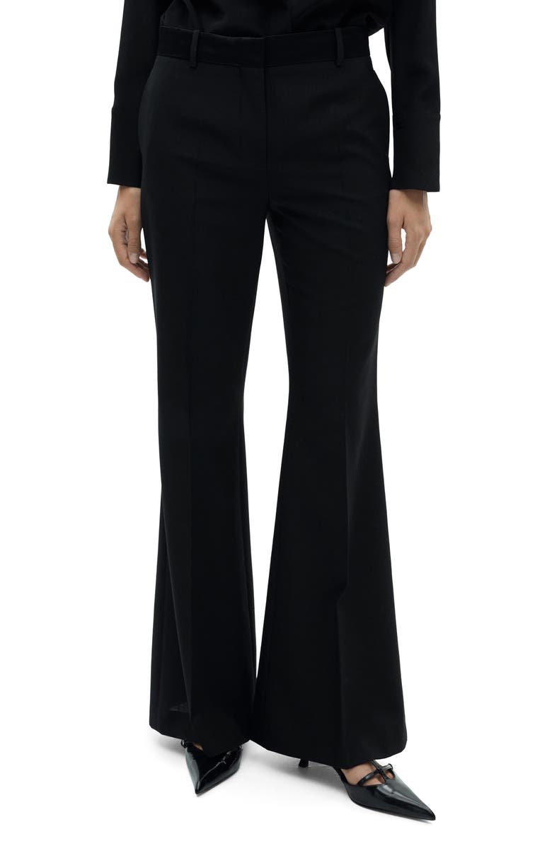 MANGO Suit Pants with Satin Waistband, Main, color, 