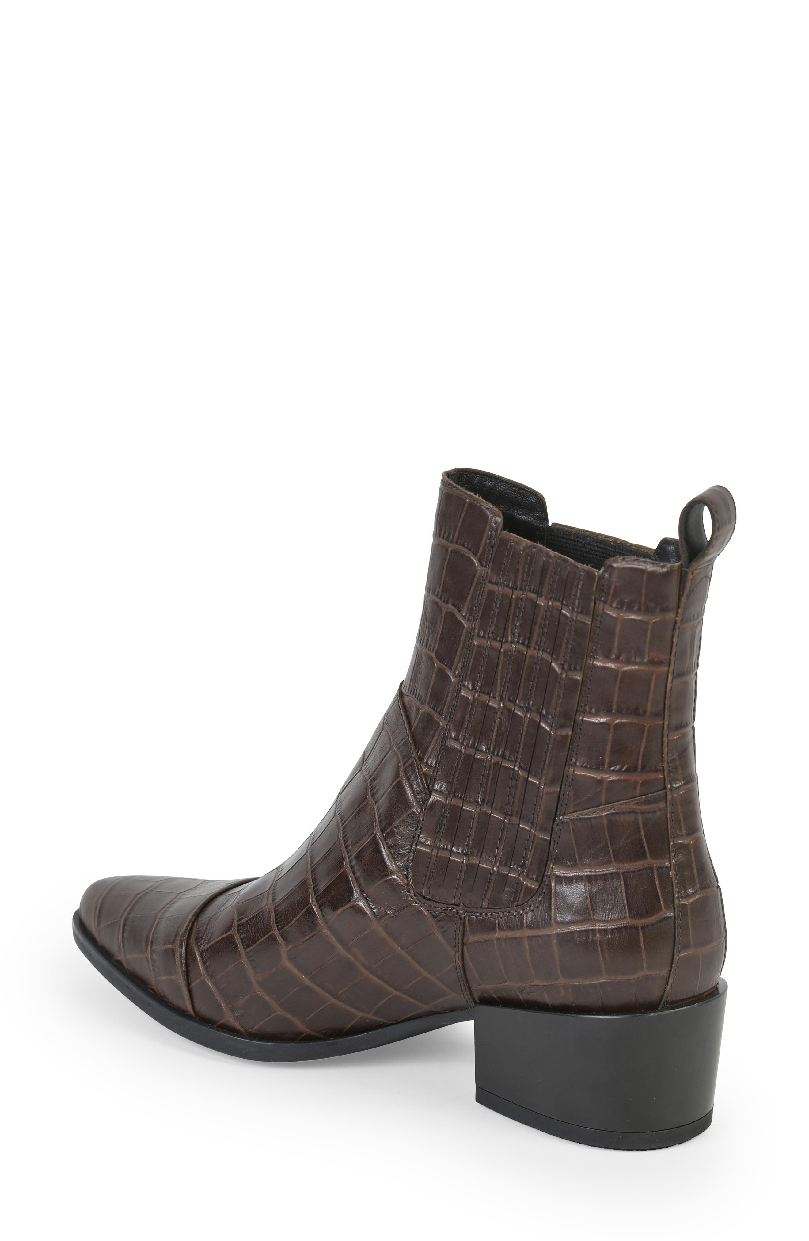 Marja Cap Toe Bootie, Alternate, color, BROWN CROC LEATHER