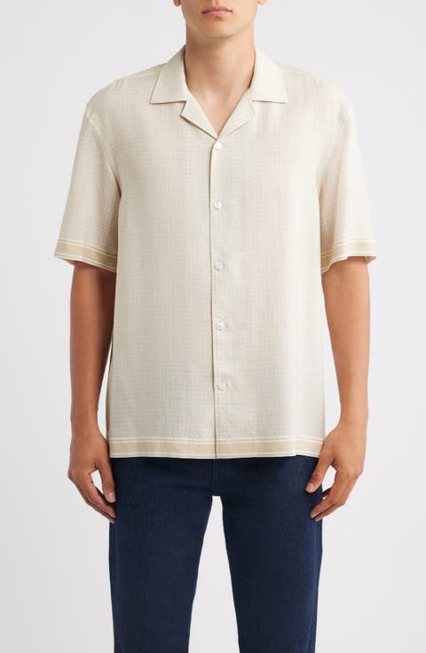 Lars Relaxed Fit Micropattern Camp Shirt