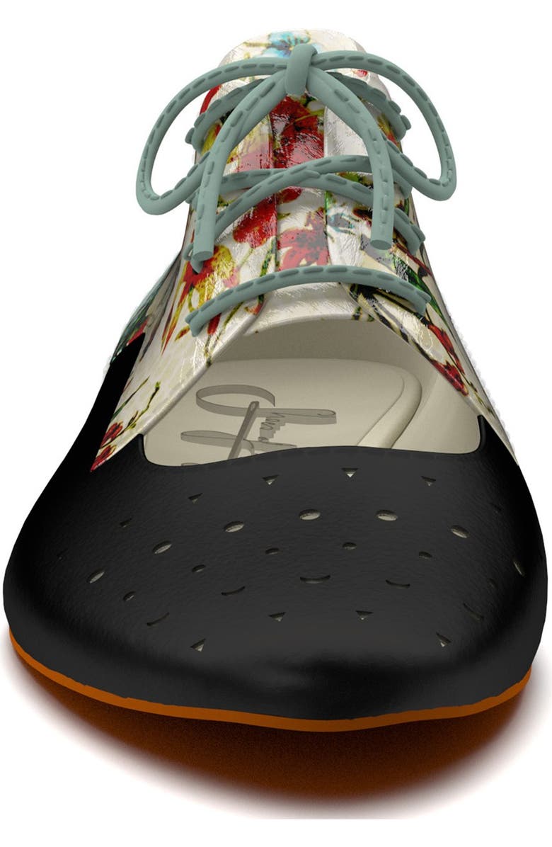 Shoes of Prey Floral Print Cutout Oxford, Alternate, color,