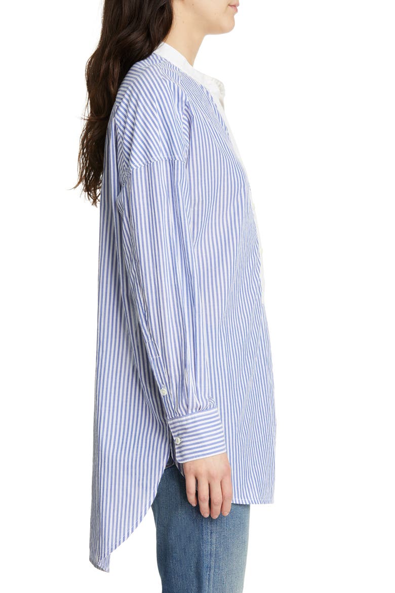 Stripe Shirttail Tunic, Alternate, color, BLUE