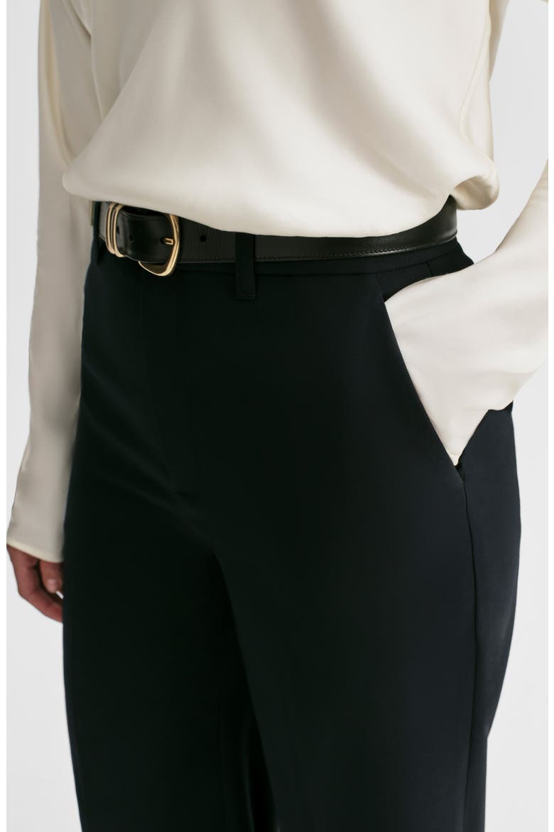 Hirsch Straight Leg Wool Blend Pants, Alternate, color, BLACK