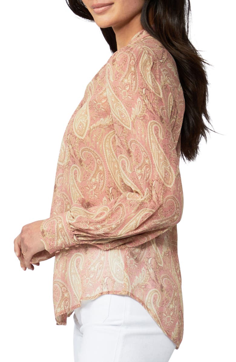 PAIGE Cleobelle Paisley Silk Blouse, Alternate, color, 