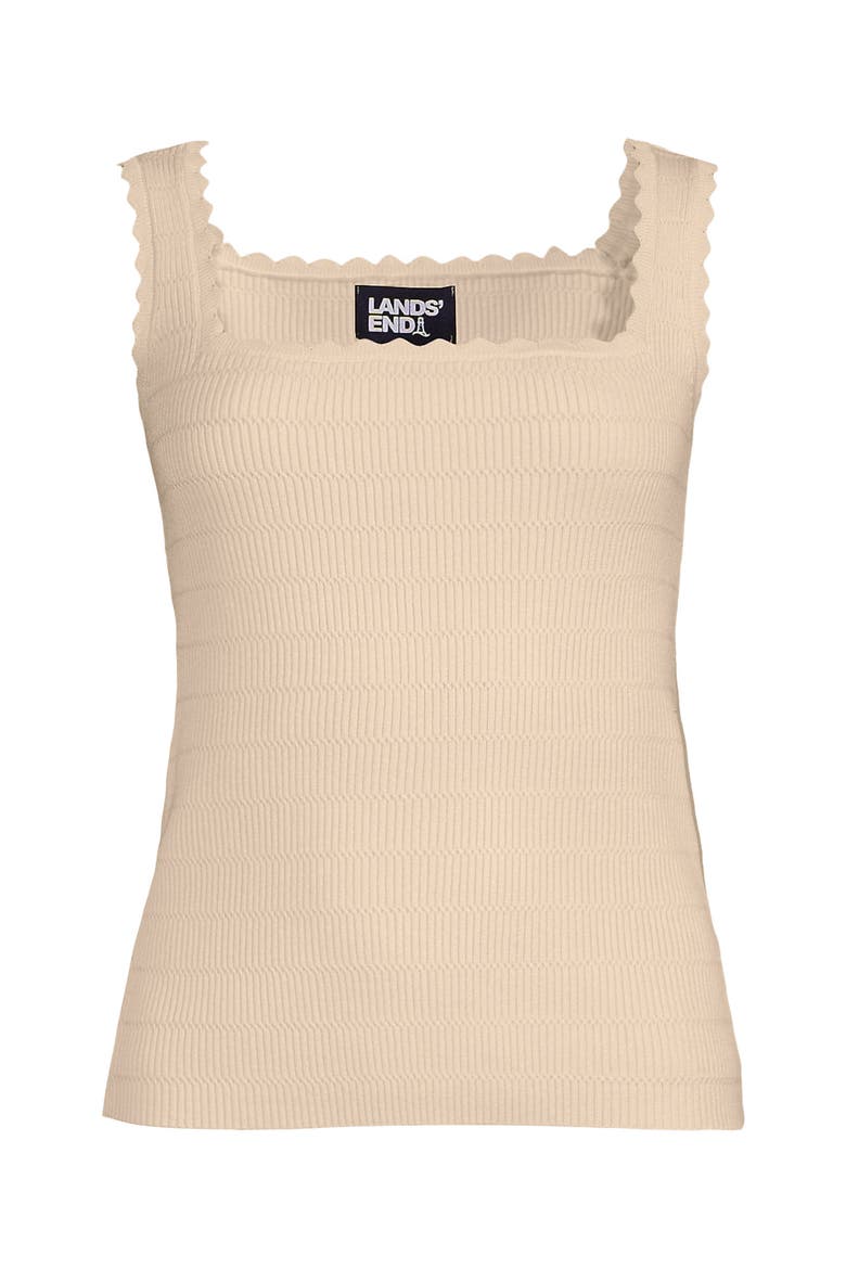 High Retention Square Neck Tank Sweater, Alternate, color, Oatmeal