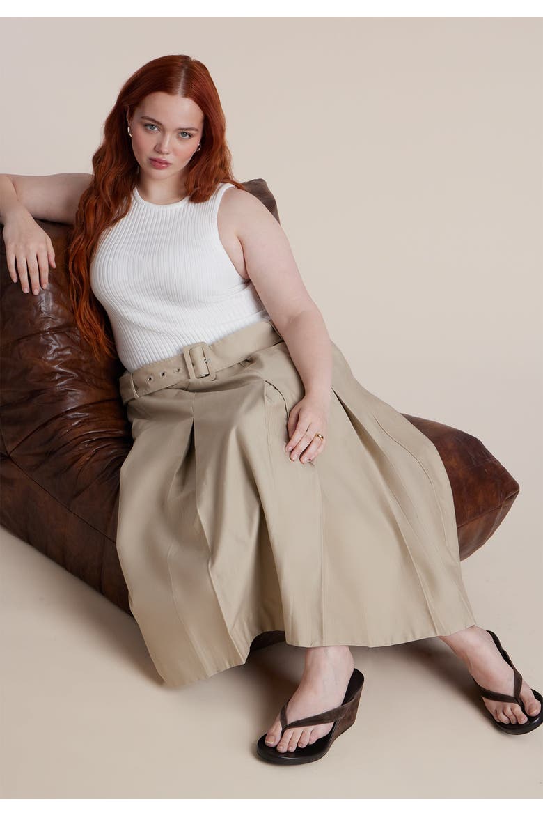 Combo Dress With Belt, Alternate, color, CREAM AND ECRU